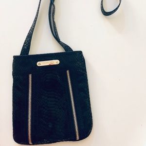 Michael Kors Black Python leather crossbody